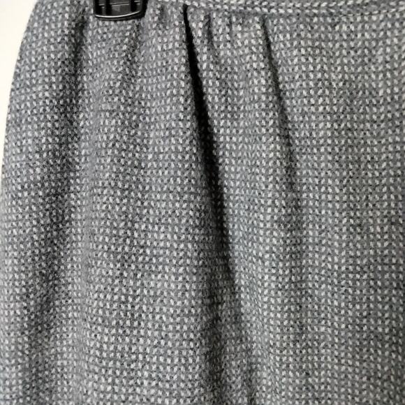 Vintage Pendleton Wool Midi Skirt Pure Virgin Wool Made USA Size 12 Grey Twill - Picture 6 of 6